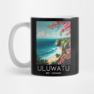 A Vintage Travel Illustration of Uluwatu - Bali - Indonesia Mug